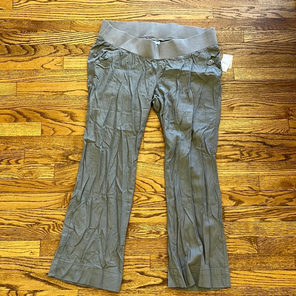 NWT Motherhood Maternity linen blend pants - Picture 3 of 4